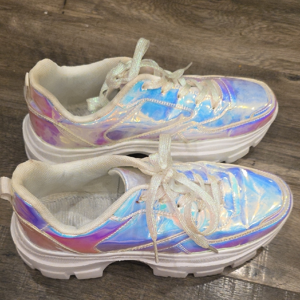 Women's Size 11 Holographic Sneakers